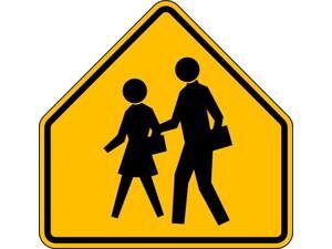 LYLE S1-1-30HA Traffic Sign,30 x 30In,BK/YEL,SYM,S1-1 LYLE S1-1-30HA Traffic Sign,30 x 30In,BK/YEL,SYM,S1-1