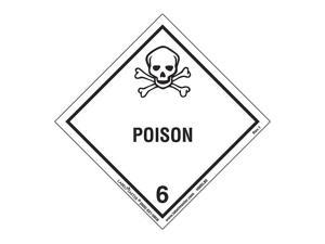 LABELMASTER HMSL80S Poison Label,Worded,PVC-Free,PK25