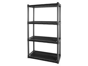 PLANO MOLDING 924006 Plastic Shelving,Gray,75 lb. Cap.,74" H PLANO MOLDING 924006 Plastic Shelving,Gray,75 lb. Cap.,74" H