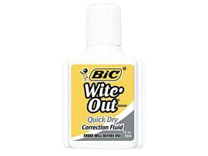 Bic Wite-Out Quick Dry Correction Fluid 20 ml Bottle White 1/Dozen WOFQD12WE Bic Wite-Out Quick Dry Correction Fluid 20 ml Bottle White 1/Dozen WOFQD12WE