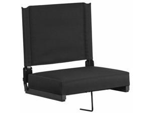 Grandstand Comfort Seats by Flash with Ultra-Padded Seat in Black