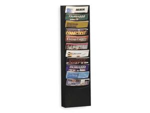 DURHAM MFG 405-08 Literature Rack 11 Compartments, 13-1/8"W x 4"D Black DURHAM MFG 405-08 Literature Rack 11 Compartments, 13-1/8"W x 4"D Black