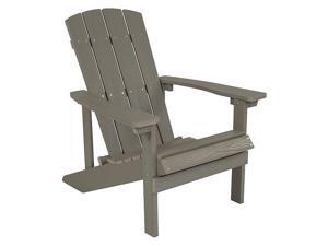 Charlestown All-Weather Adirondack Chair in Light Gray Faux Wood Charlestown All-Weather Adirondack Chair in Light Gray Faux Wood