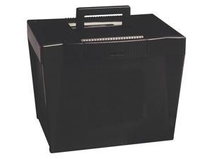 Pendaflex 20861 Portable File Storage Box, Letter, Plastic, 14-7/8 x 11-3/4 x 11-1/4, Black