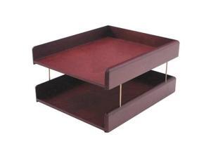 Carver Hardwood Double Letter Desk Tray Two Tier Mahogany 02213 Carver Hardwood Double Letter Desk Tray Two Tier Mahogany 02213