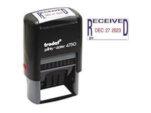 Trodat Economy Stamp Dater Self-Inking 1 5/8 x 1 Blue/Red Trodat Economy Stamp Dater Self-Inking 1 5/8 x 1 Blue/Red