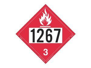 labelmaster zrv21267 un1267 flammable liquid hazmat placard, rigid vinyl pack of 25 labelmaster zrv21267 un1267 flammable liquid hazmat placard, rigid vinyl pack of 25