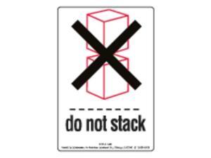 LABELMASTER IL82 Do Not Stack Label,6inx4in,Paper,500 LABELMASTER IL82 Do Not Stack Label,6inx4in,Paper,500