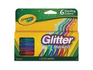 Glitter Markers, Medium Bullet Tip, Assorted Colors, 6/Set 58-8629 Glitter Markers, Medium Bullet Tip, Assorted Colors, 6/Set 58-8629
