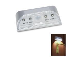 IR Sensor Light 4 LED Auto PIR Infrared Wireless Door Keyhole Motion Detection 0403