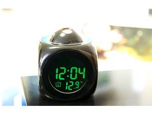 Multifunction Vibe Digital LCD Screen LCD Time Talking Projection Alarm Clock Time & Temp Display Black Multifunction Vibe Digital LCD Screen LCD Time Talking Projection Alarm Clock Time & Temp Display Black