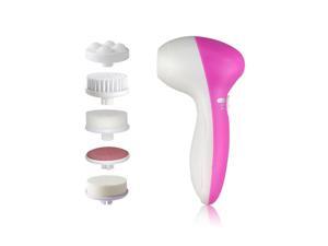 5 In 1 Electric Facial Cleaner Face Skin Care Scrubber Care Beauty Tools Massager Brush Deep Wash Cleaner Hot Sale