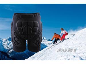 WOLFBIKE Hip Butt Protective Short Pad Ski Skate Snowboard Skiing Shorts Roller Padded Protection Gear Racing body armor Black  BC305