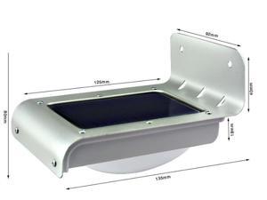 Outdoor Solar Powered 16 LED Wall Stairway Mount Motion PIR Sensor Detector Dectection Path Light Lamp Garden Yard