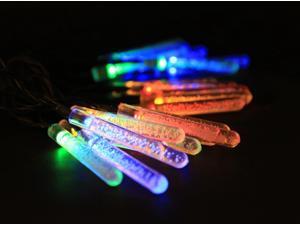 Solar LED Multi Color Icicle String Lights 4.8M 20 LED Light
