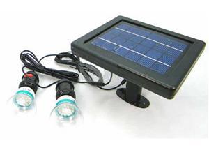 Solar Powered LED Light with Double Bulbs Outdoor Lighting Garden Lawn Lamp Spotlight SL-40B