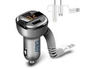 SAST T52S Intelligent Car Charger Universal 12V 24V to 5V Dual USB Car Charger LED Screen for Smart Phone GPS iPAD ETC SAST T52S Intelligent Car Charger Universal 12V 24V to 5V Dual USB Car Charger LED Screen for Smart Phone GPS iPAD ETC