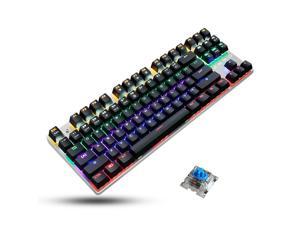 Metoo ZERO Genuine LED Backlit Gaming Mechanical Keyboard 87keys Blue Switch Metal Anti-ghosting Keyboard