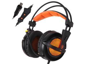 SADES A6 USB 7.1 Surround Sound Stereo Gaming Headset Headband Over-ear Headphone Audifonos Fone with Mic LED Light for PC Gamer