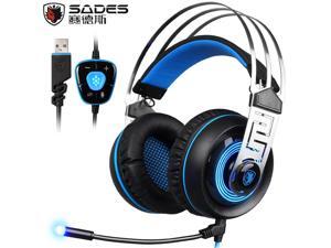 Sades A7 Stereo 7.1 Surround Sound USB Wired Computer Gaming Headset Headphones with Microphone Sades A7 Stereo 7.1 Surround Sound USB Wired Computer Gaming Headset Headphones with Microphone