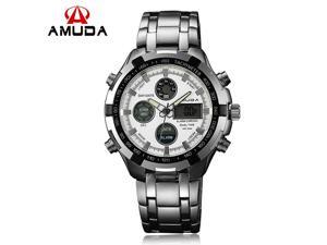Amuda Golden Watch Luxury Brand Full Steel Chronograph Mens Sport Watches Business Relogio Masculino Quartz-Watch Reloj Hombre