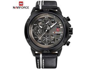 Men NAVIFORCE NF9110 Luxury Brand Mens Sport Watches Men Leather Quartz Date Clock Man Military Wrist Watch