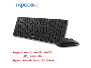 Original Rapoo 9300P Ultra Thin Metal Optical Portable Wireless Keyboard and Mouse Combos for PC Laptop Gaming