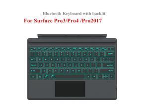 Ultrathin 7 Color Backlit Wireless Bluetooth Keyboard for Microsoft Surface Pro6/ Pro4/ Pro3/ Pro2017