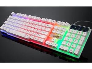 R260 USB Wired Luminous Gaming Backlit Keyboard with Similar Mechanical Feel Touch Rainbow Suspension Keys For Lol Cf For Laptop Keyboard R260 USB Wired Luminous Gaming Backlit Keyboard with Similar Mechanical Feel Touch Rainbow Suspension Keys For Lol Cf For Laptop Keyboard