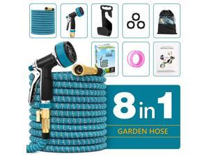 Expandable Garden Hose as Christmas Gift New Year Gift Flexible Garden Hose Durable 3750D Fabric Retractable Garden Hose NoKink Leakproof 34 Inch Solid Brass Fittings and 4 Layers Latex