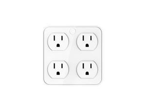 Wireless Wall Tap Smart Plug, Surge Protector, 4 Outlet Extender with 4 USB Charging Ports, Compatible with Alexa Google Assistant, no Hub Required (4 Outlets,4 USB Ports), ETL Certified