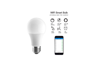 Smart WiFi LED Light Bulb, Works with Alexa and Google Assistant, 9W (60W Equivalent) RGBW LED Bulb, No Hub Required, Mobile App Remote Control, Soft White and Multi-Color Lights