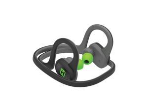 iHome Water/Sweat Resistant Bluetooth Foldable Earbuds & Mic/Control Gray/Green IB80GQC