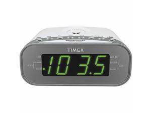Timex T231GY AM/FM Dual Alarm Clock Radio with 1.2-Inch Red Display and Line-In Jack Gunmetal 