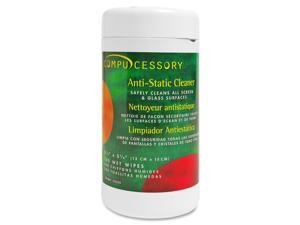 Compucessory 24224 Anti-Static Cleaning Wipe - 100 / Canister - 1 / Each Compucessory 24224 Anti-Static Cleaning Wipe - 100 / Canister - 1 / Each