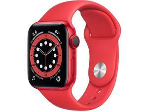Apple Watch Series 6 40mm Red Aluminum Case with Red Sport Band GPS + Cellular M02T3LL/A