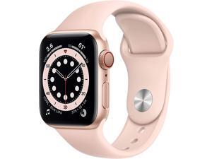 Apple Watch Series 6 40mm Gold Aluminum Case with Pink Sand Band GPS + Cellular M02P3LL/A Apple Watch Series 6 40mm Gold Aluminum Case with Pink Sand Band GPS + Cellular M02P3LL/A