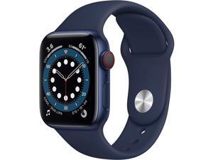 Apple Watch Series 6 40mm Blue Aluminum Case with Deep Navy Sport Band GPS + Cellular M02R3LL/A Apple Watch Series 6 40mm Blue Aluminum Case with Deep Navy Sport Band GPS + Cellular M02R3LL/A