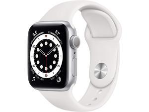 Apple Series 6 Watch 40mm Silver Aluminum Case with White Sport Band GPS MG283LL/A