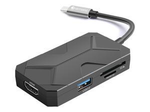 Ematic Nintendo Switch, Type-c To Hdmi + Usb + Card Reader - Black EWDM12AD Ematic Nintendo Switch, Type-c To Hdmi + Usb + Card Reader - Black EWDM12AD