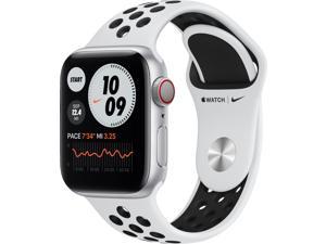 Apple Watch Series 6 40mm Silver Aluminum Case with Pure Platinum/Black Nike Sport Band GPS + Cellular M06J3LL/A