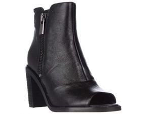 Kenneth Cole Lacey Peep Toe Double Zip Ankle Booties, Black, 5.5 US Kenneth Cole Lacey Peep Toe Double Zip Ankle Booties, Black, 5.5 US