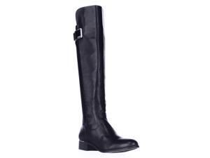 Calvin Klein Cyra Dress Back Stretch Riding Boots, Black, 5 US / 35 EU Calvin Klein Cyra Dress Back Stretch Riding Boots, Black, 5 US / 35 EU