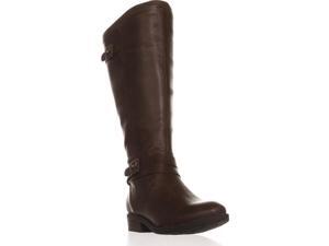 BareTraps Yalina2 Wide Calf Comfort Boots, Dark Brown, 7 US
