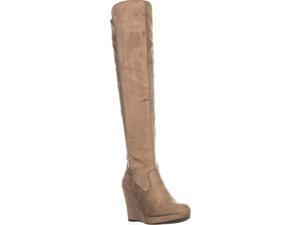 Chinese Laundry Lavish Knee-High Wedge Boots, Mink, 6.5 US / 37 EU