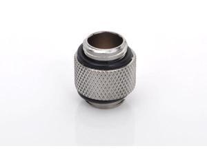 Bitspower G1/4" 10mm Male to Male Fitting, Silver Shining