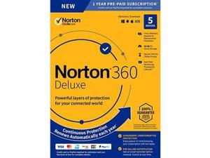Norton 360 Deluxe for 5 Devices (1 Year)