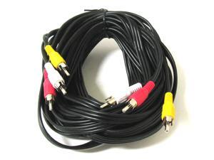 NEW 3 RCA 30' Ft 30Ft Audio Video AV Cable FOR HDTV DVD VCR NEW 3 RCA 30' Ft 30Ft Audio Video AV Cable FOR HDTV DVD VCR