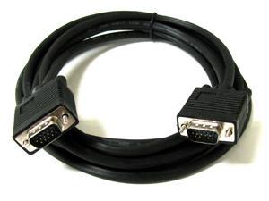 10FT 15 PIN BLACK SVGA VGA ADAPTER Monitor M/M Male To Male Cable CORD FOR PC TV