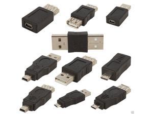 10pcs OTG 5 pin F/M mini changer adapter converter USB male to female micro USB